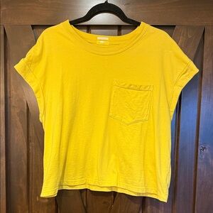 MOTHER Yellow Short Sleeve Tee
